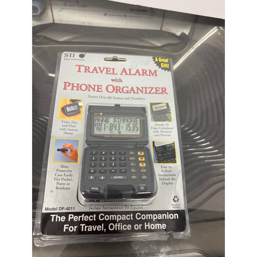 SII Seiko Instruments Travel Alarm Phone Organizer Calculator Model DF4011 New